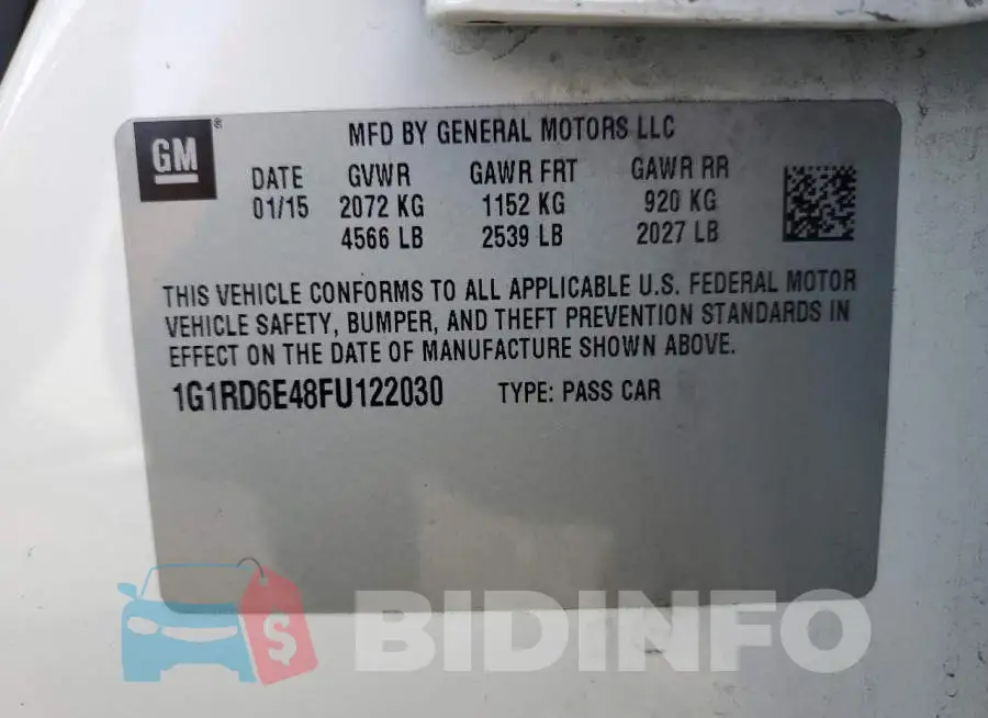 1G1RD6E48FU122030 Photo# 12