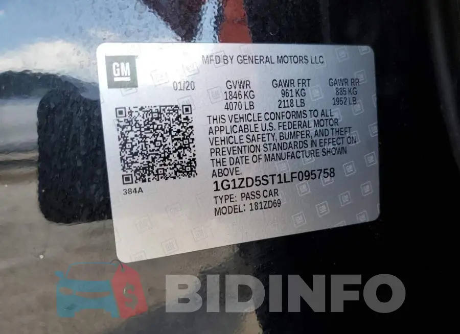 1G1ZD5ST1LF095758 Photo# 12