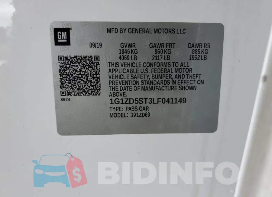 1G1ZD5ST3LF041149 Photo# 12