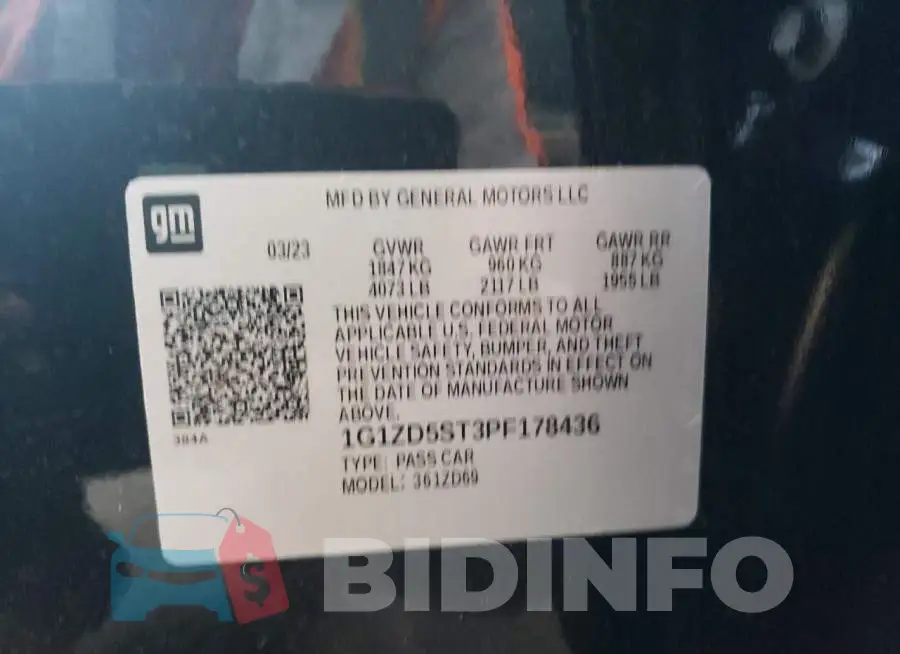 1G1ZD5ST3PF178436 Photo# 12