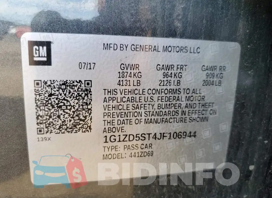 1G1ZD5ST4JF106944 Photo# 13