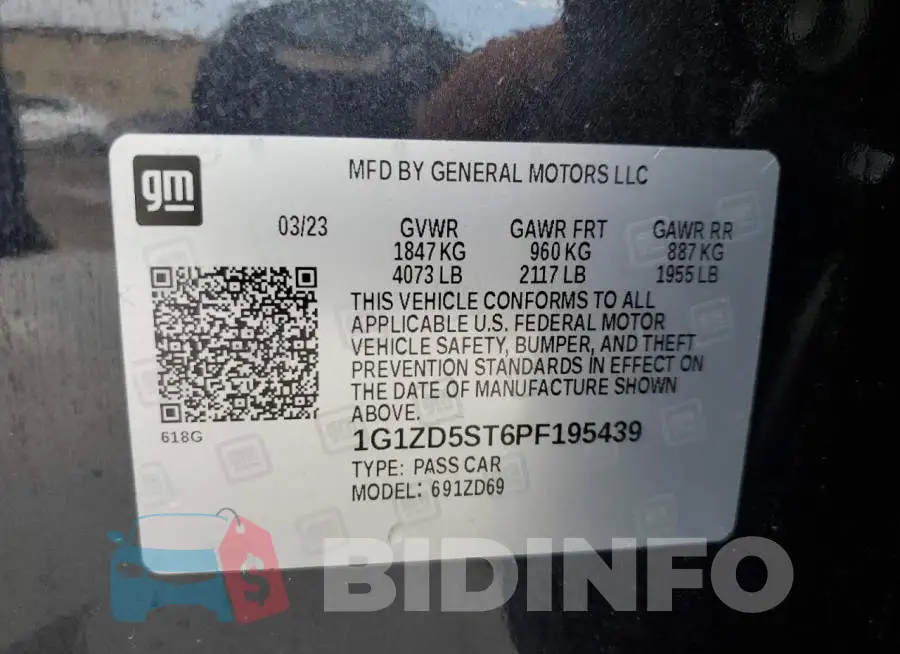 1G1ZD5ST6PF195439 Photo# 13