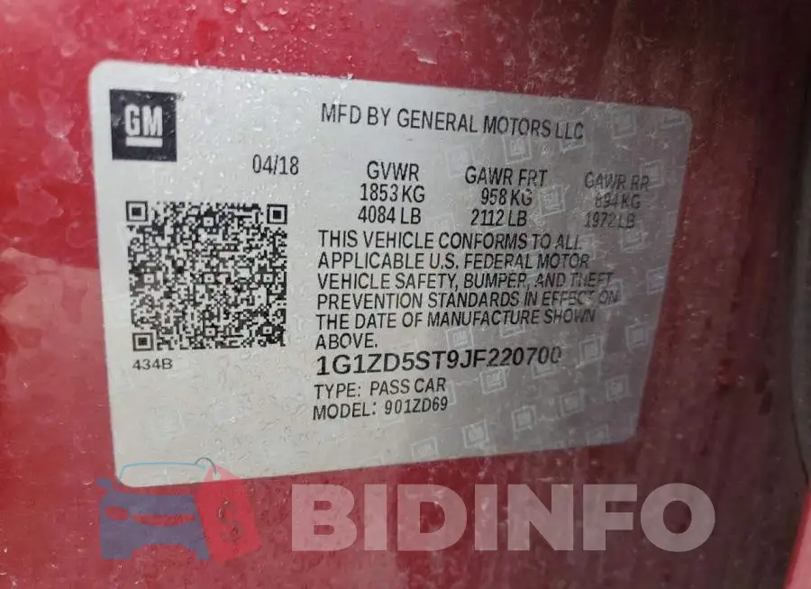 1G1ZD5ST9JF220700 Photo# 12
