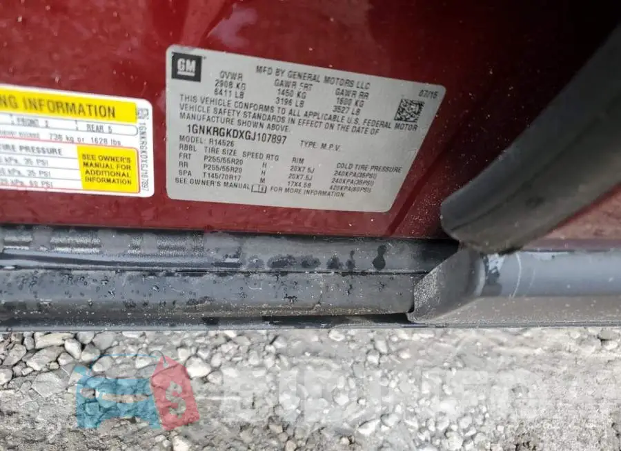1GNKRGKDXGJ107897 Photo# 13