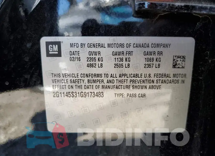 2G1145S31G9173483 Photo# 13