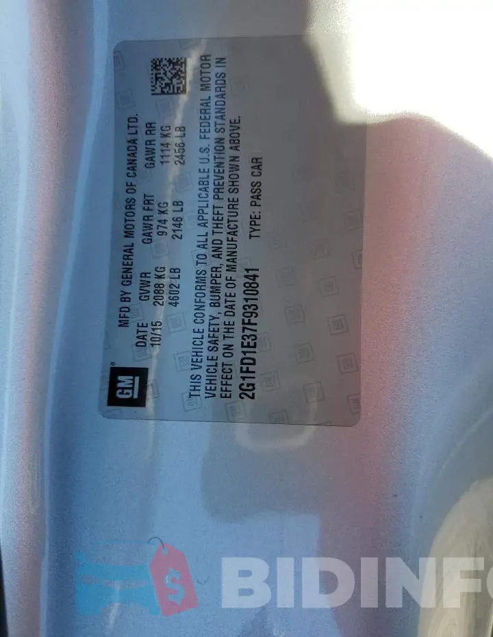2G1FD1E37F9310841 Photo# 12