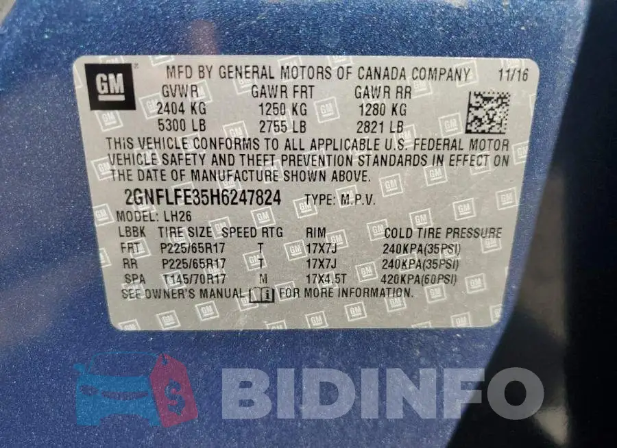 2GNFLFE35H6247824 Photo# 13