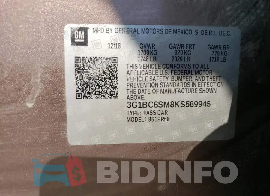 3G1BC6SM8KS569945 Photo# 12