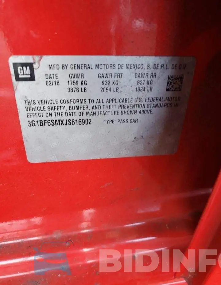 3G1BF6SMXJS616902 Photo# 12