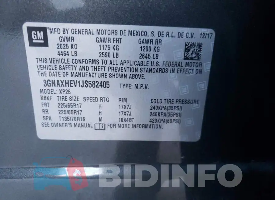 3GNAXHEV1JS582405 Photo# 12