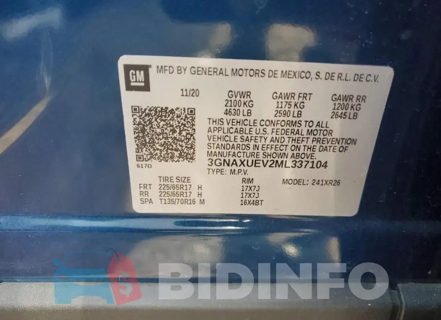 3GNAXUEV2ML337104 Photo# 13