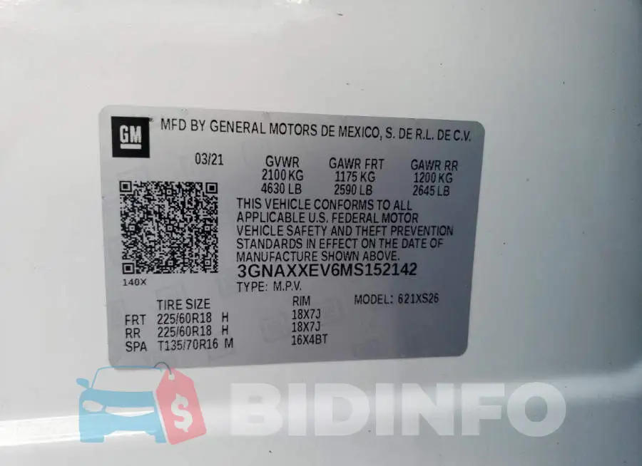 3GNAXXEV6MS152142 Photo# 13