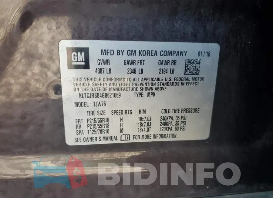 KL7CJRSB4GB621069 Photo# 12