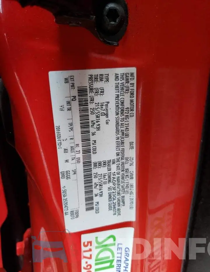 1FADP3F23GL298078 Photo# 12