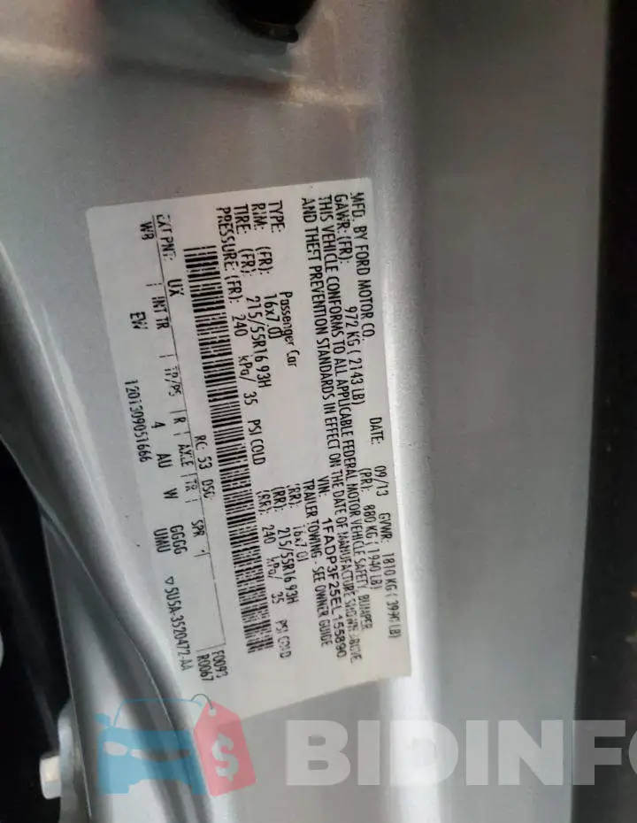 1FADP3F25EL155890 Photo# 13