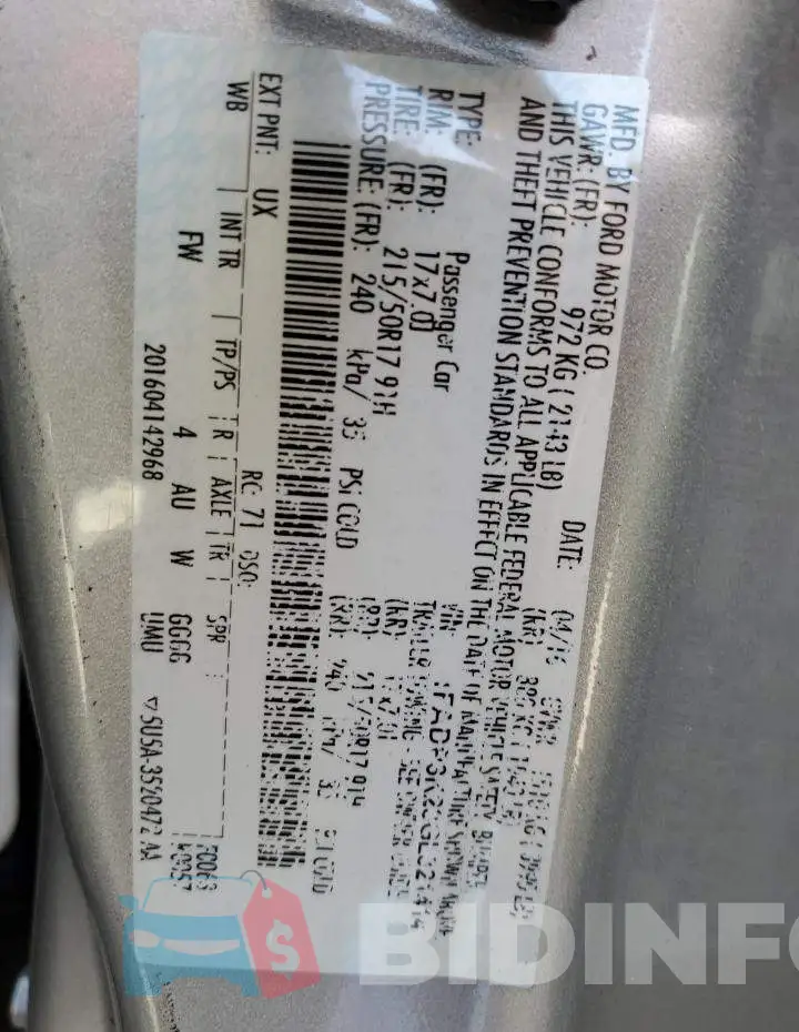 1FADP3K23GL321414 Photo# 13