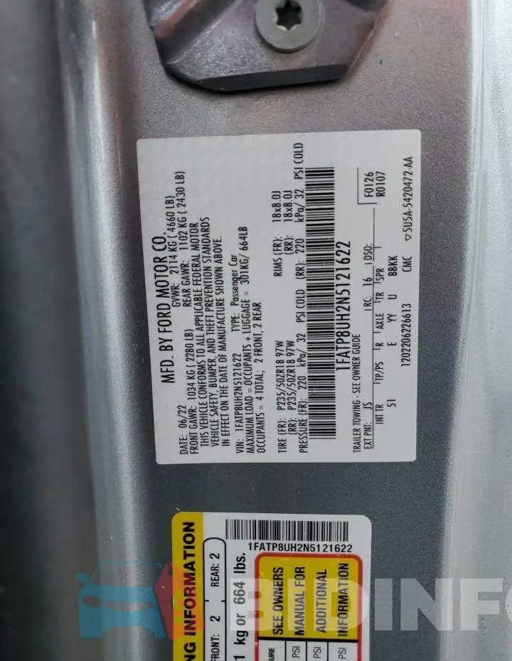 1FATP8UH2N5121622 Photo# 12