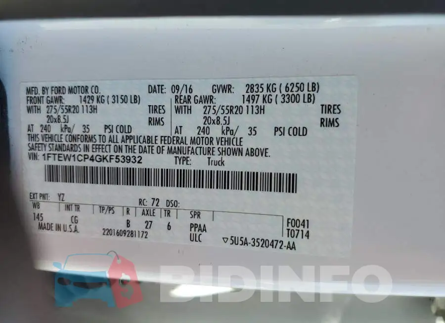 1FTEW1CP4GKF53932 Photo# 13