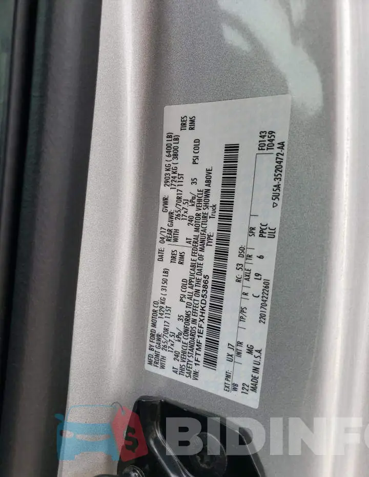 1FTMF1EFXHKD53865 Photo# 13