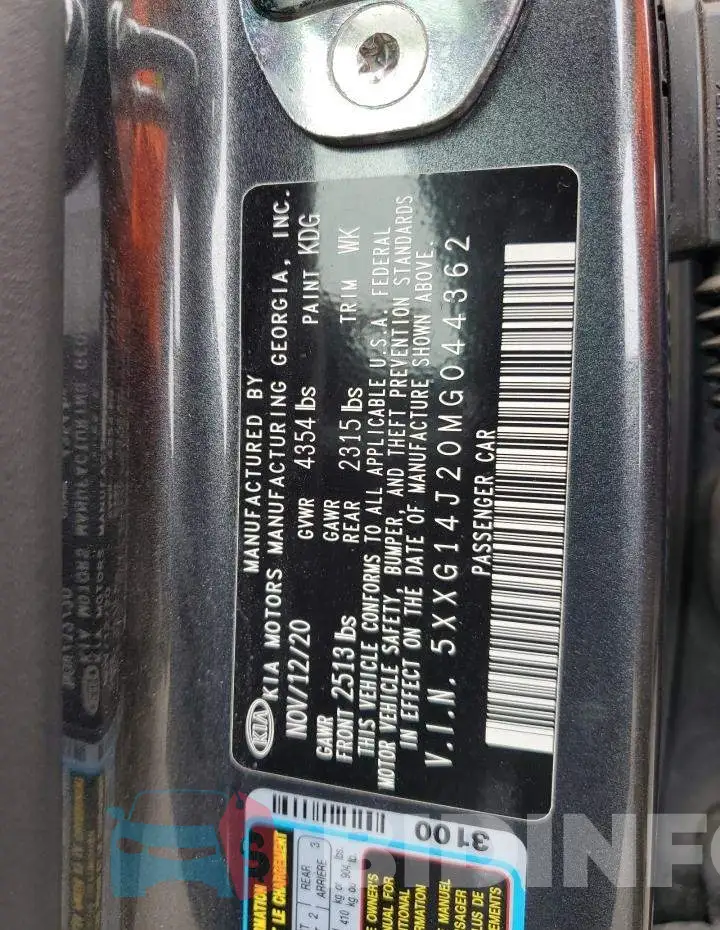 5XXG14J20MG044362 Photo# 12