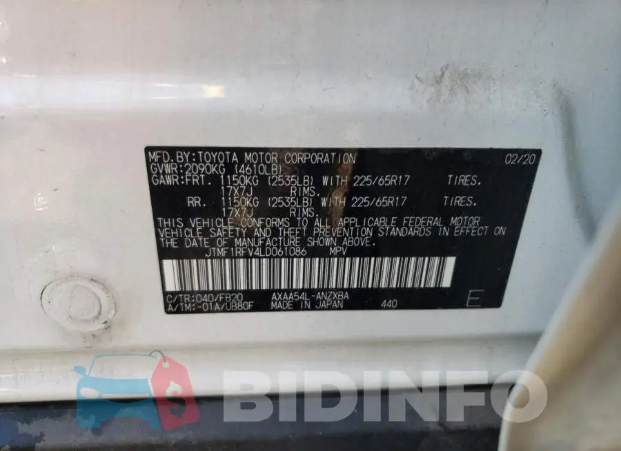 JTMF1RFV4LD061086 Photo# 12