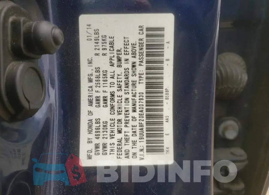 19UUA8F20EA007930 Photo# 12
