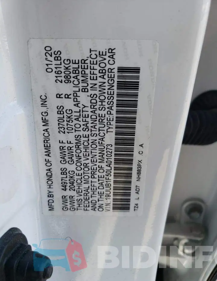 19UUB1F50LA010273 Photo# 12