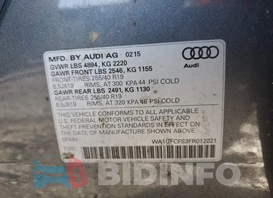 WA1GFCFS3FR012021 Photo# 14