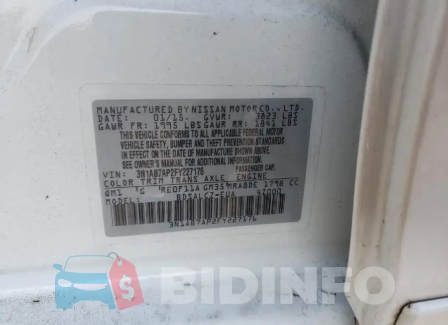 3N1AB7AP2FY227176 Photo# 12
