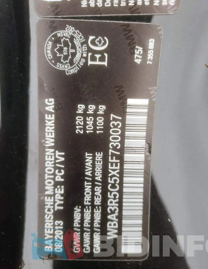 WBA3R5C5XEF730037 Photo# 13