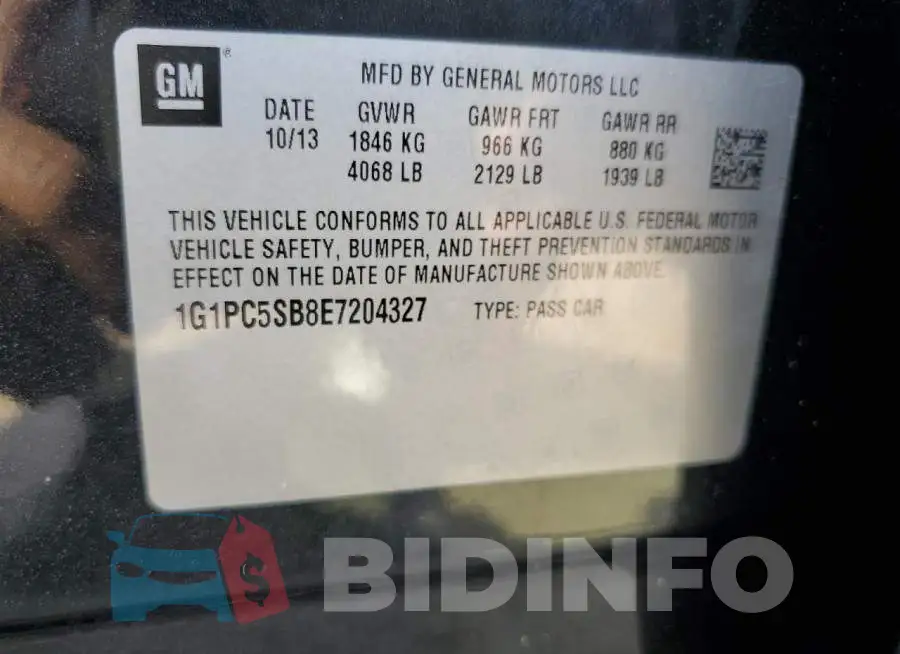 1G1PC5SB8E7204327 Photo# 12