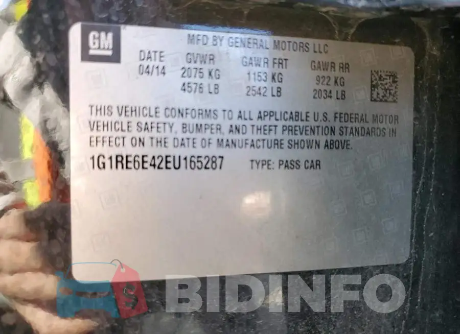 1G1RE6E42EU165287 Photo# 12