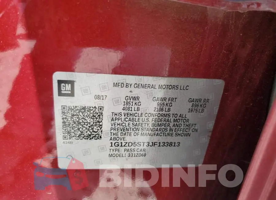 1G1ZD5ST3JF133813 Photo# 12