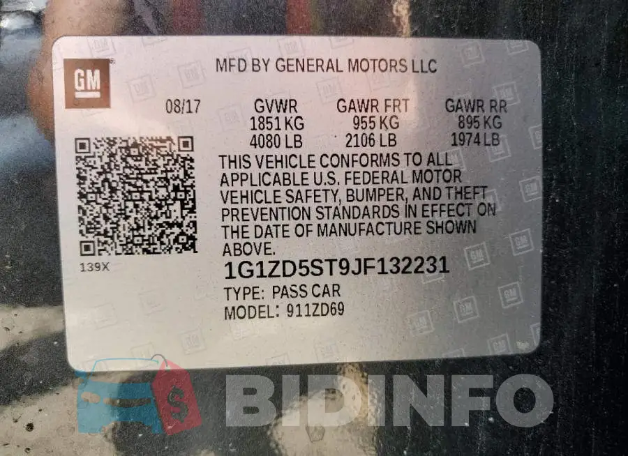 1G1ZD5ST9JF132231 Photo# 13
