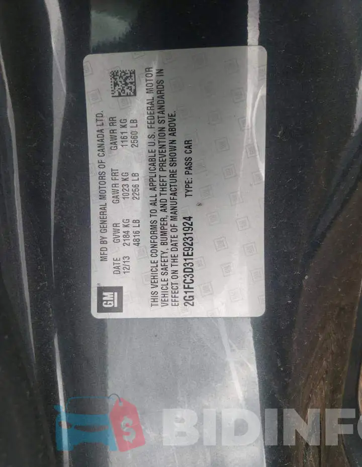 2G1FC3D31E9231924 Photo# 13
