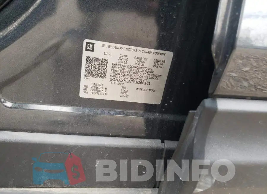 2GNAXHEV3L6166101 Photo# 12
