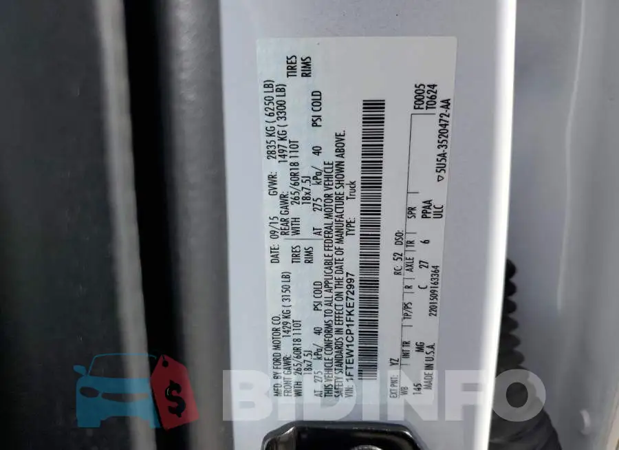 1FTEW1CP1FKE72997 Photo# 12