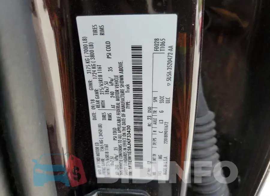 1FTEW1E58JKF33430 Photo# 12