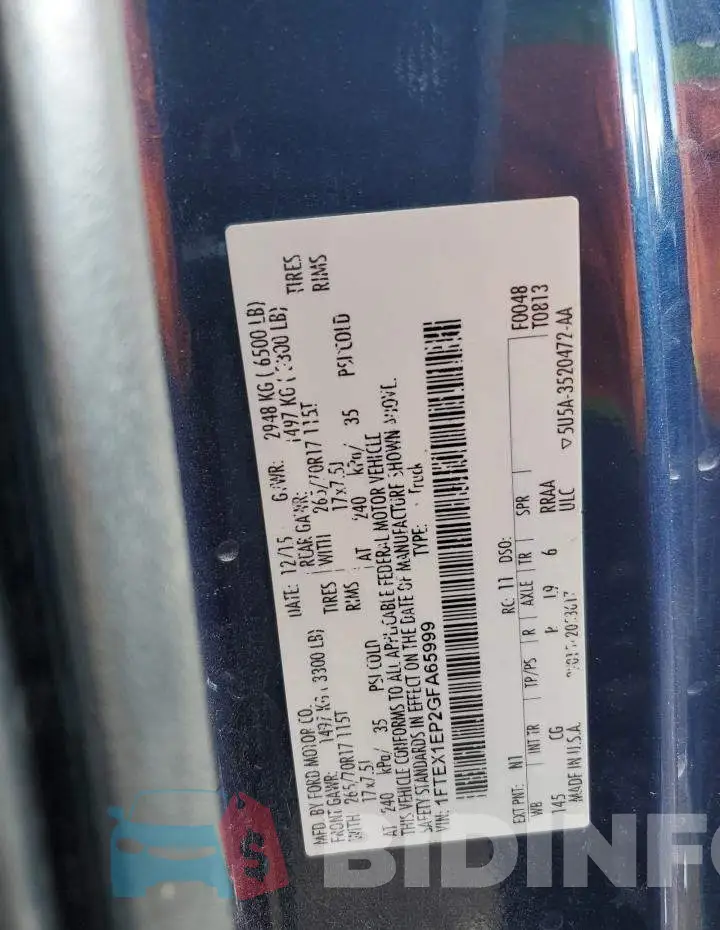 1FTEX1EP2GFA65999 Photo# 12