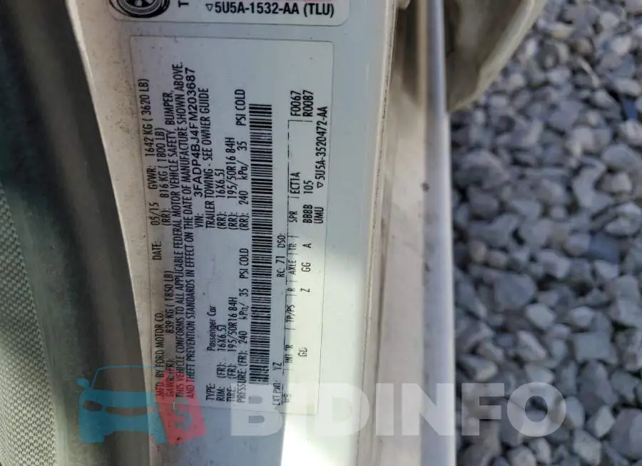 3FADP4BJ4FM203687 Photo# 12