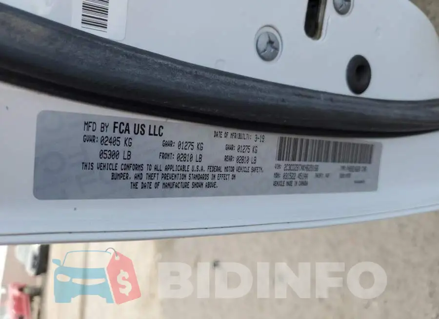 2C3CDZBTXKH629166 Photo# 12