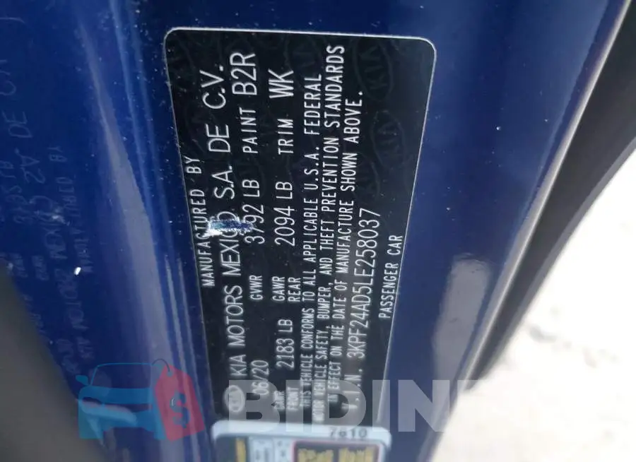 3KPF24AD5LE258037 Photo# 12