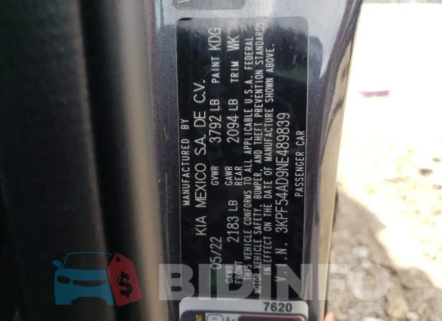 3KPF54AD9NE489839 Photo# 12