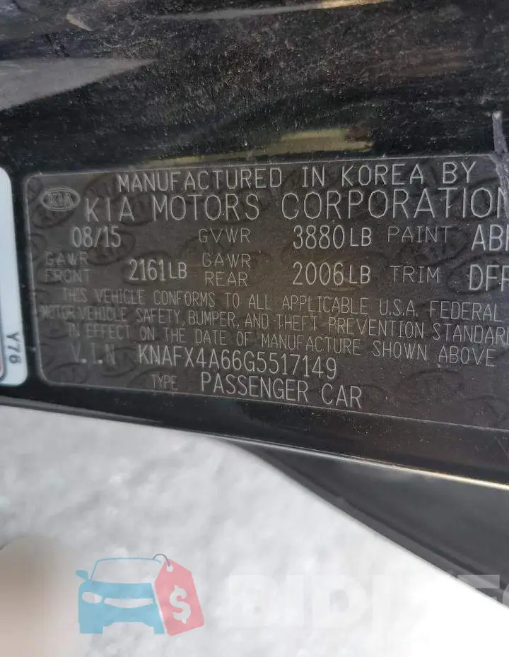KNAFX4A66G5517149 Photo# 12