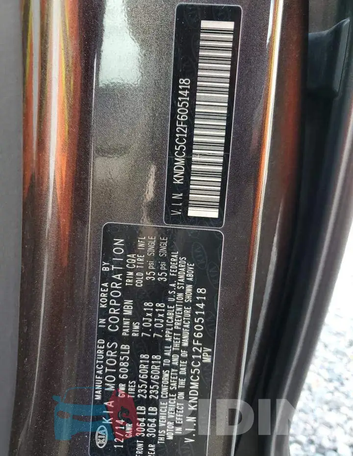 KNDMC5C12F6051418 Photo# 13
