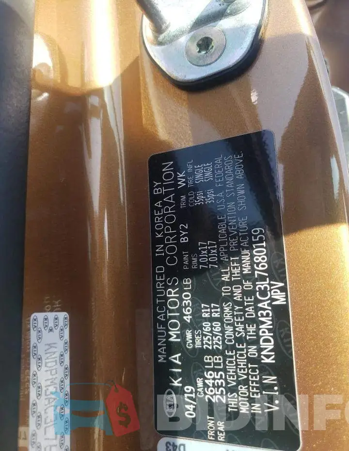 KNDPM3AC3L7680159 Photo# 14