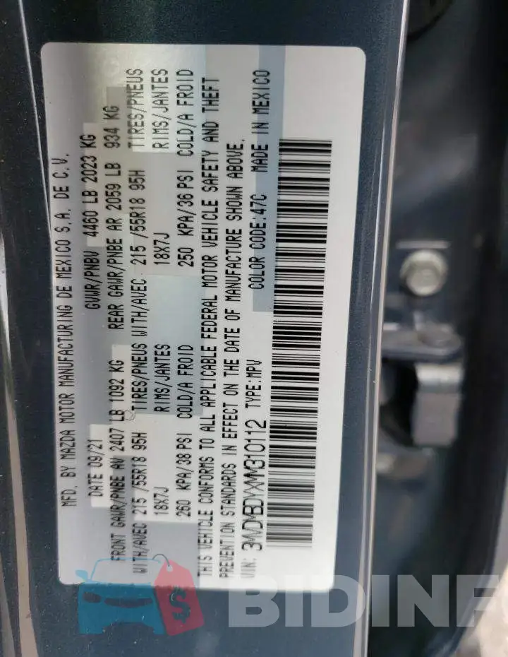 3MVDMBDYXMM310112 Photo# 12