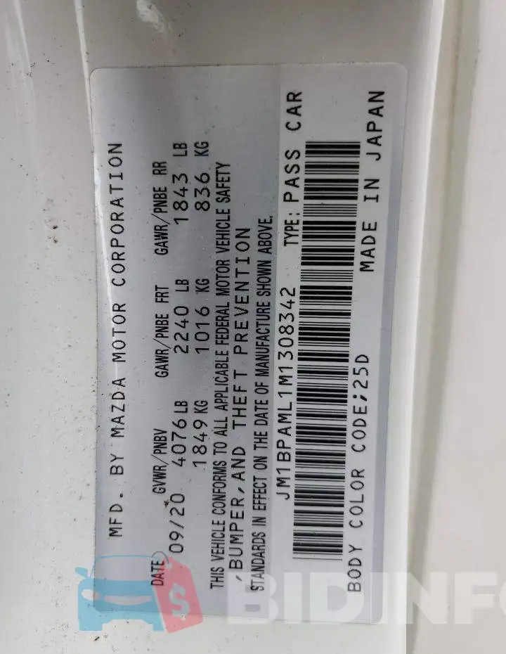 JM1BPAML1M1308342 Photo# 12