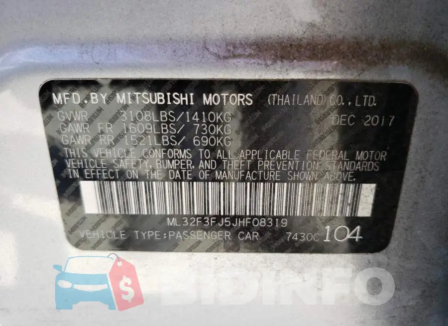 ML32F3FJ5JHF08319 Photo# 12
