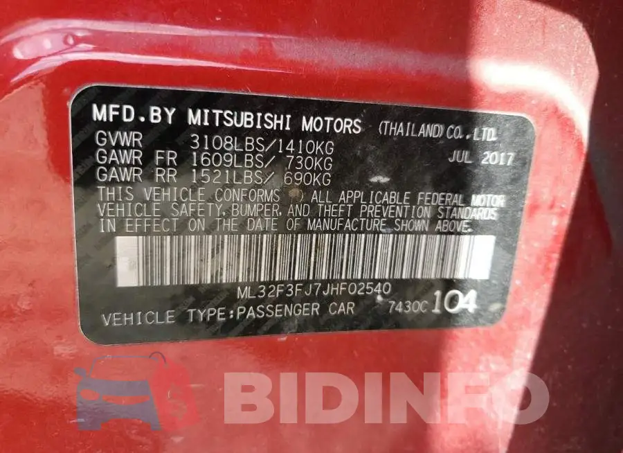 ML32F3FJ7JHF02540 Photo# 12